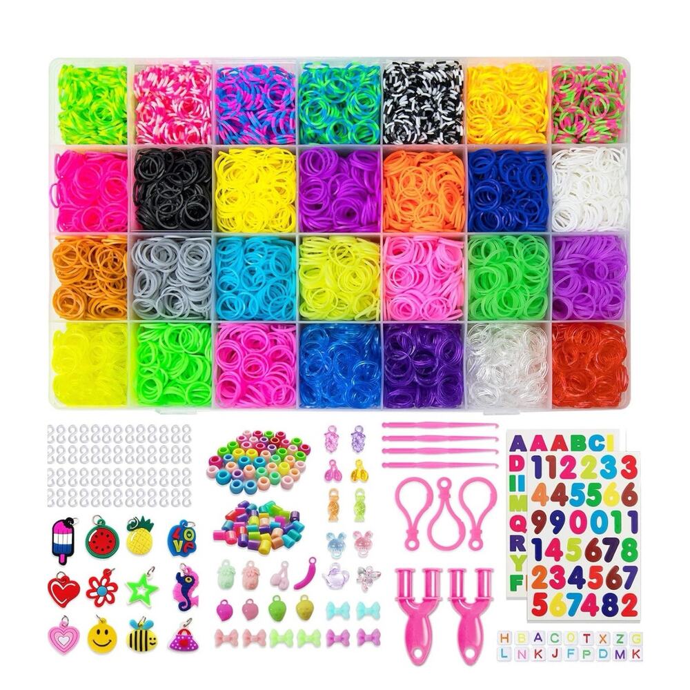 11,860+ Rubber Bands Refill Set: Bracelet Making Kit for Kids, Loom Bands, ..